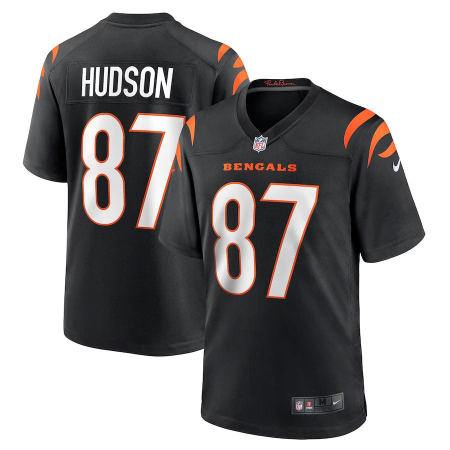 Men Cincinnati Bengals #87 Tanner Hudson Nike Black Home Game Player NFL Jersey->cincinnati bengals->NFL Jersey